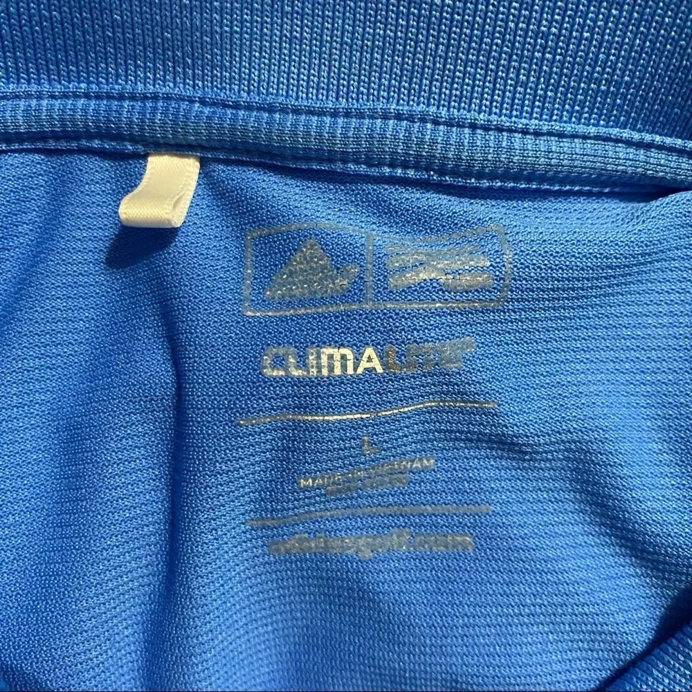Adidas Climalite Blue Golf Short Sleeve Polo Shirt